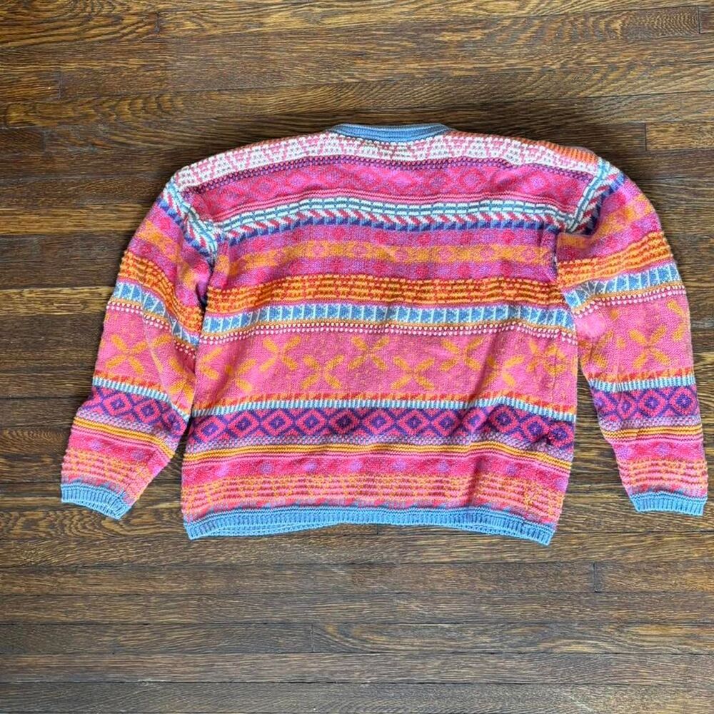 SEGRETS sun prints  Women's Pink and blue vintage cardigan - Picture 6 of 6